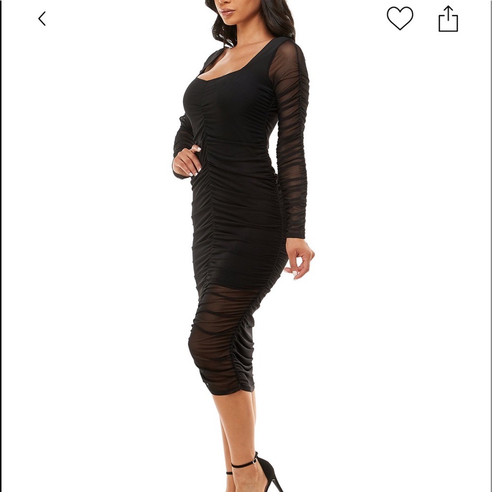 Rushed mini dress